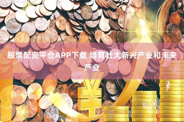 股票配资平仓APP下载 培育壮大新兴产业和未来产业